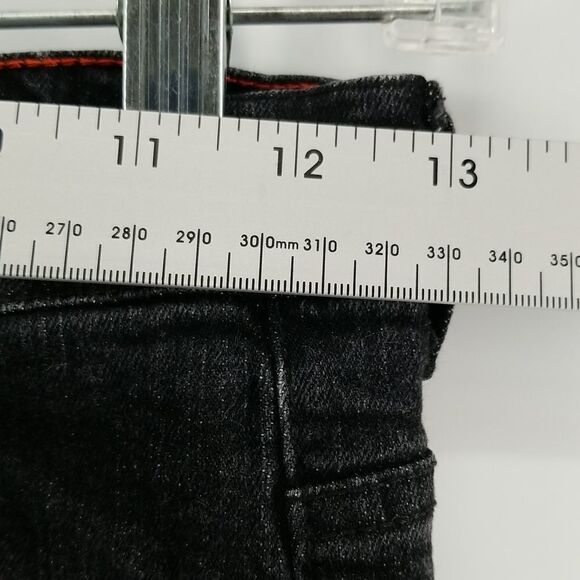No Fear Jeans Boys Size 12 Youth Black Denim Skinny Waist Button Distressed - Picture 8 of 14